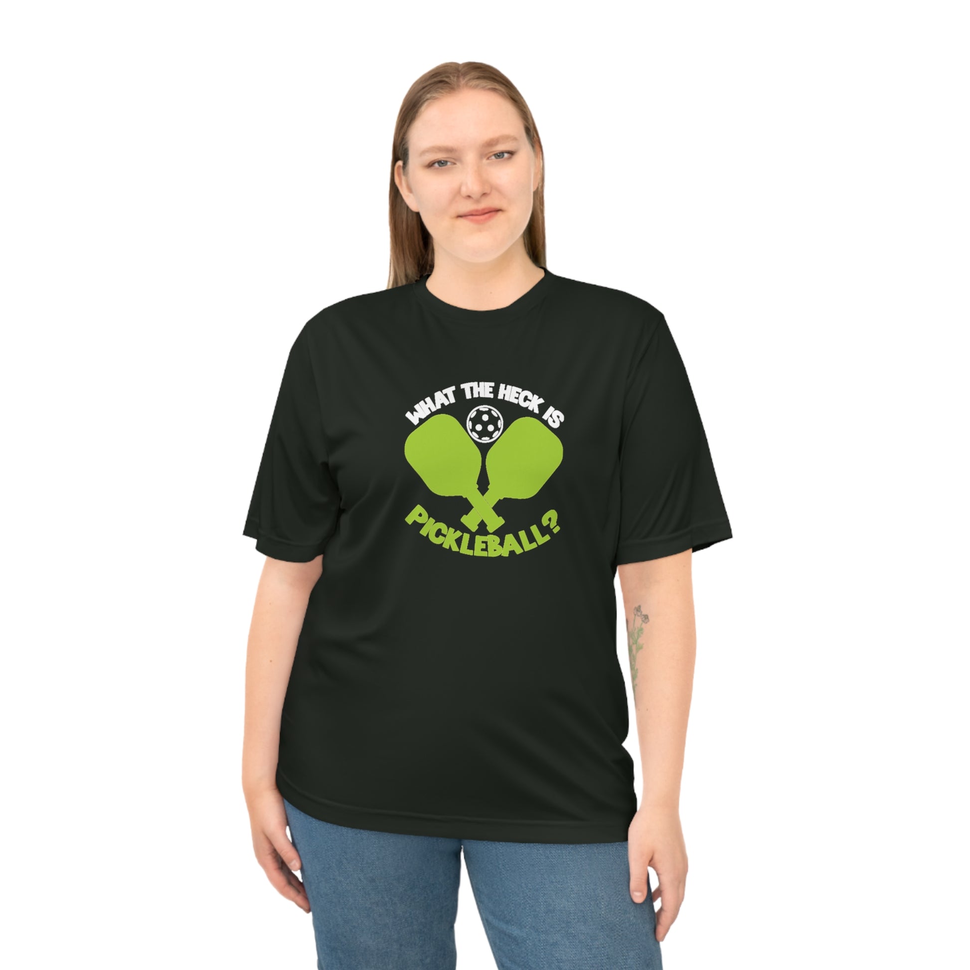 Women's Funny Pickleball T-shirt - What the Heck Is Pickleball?