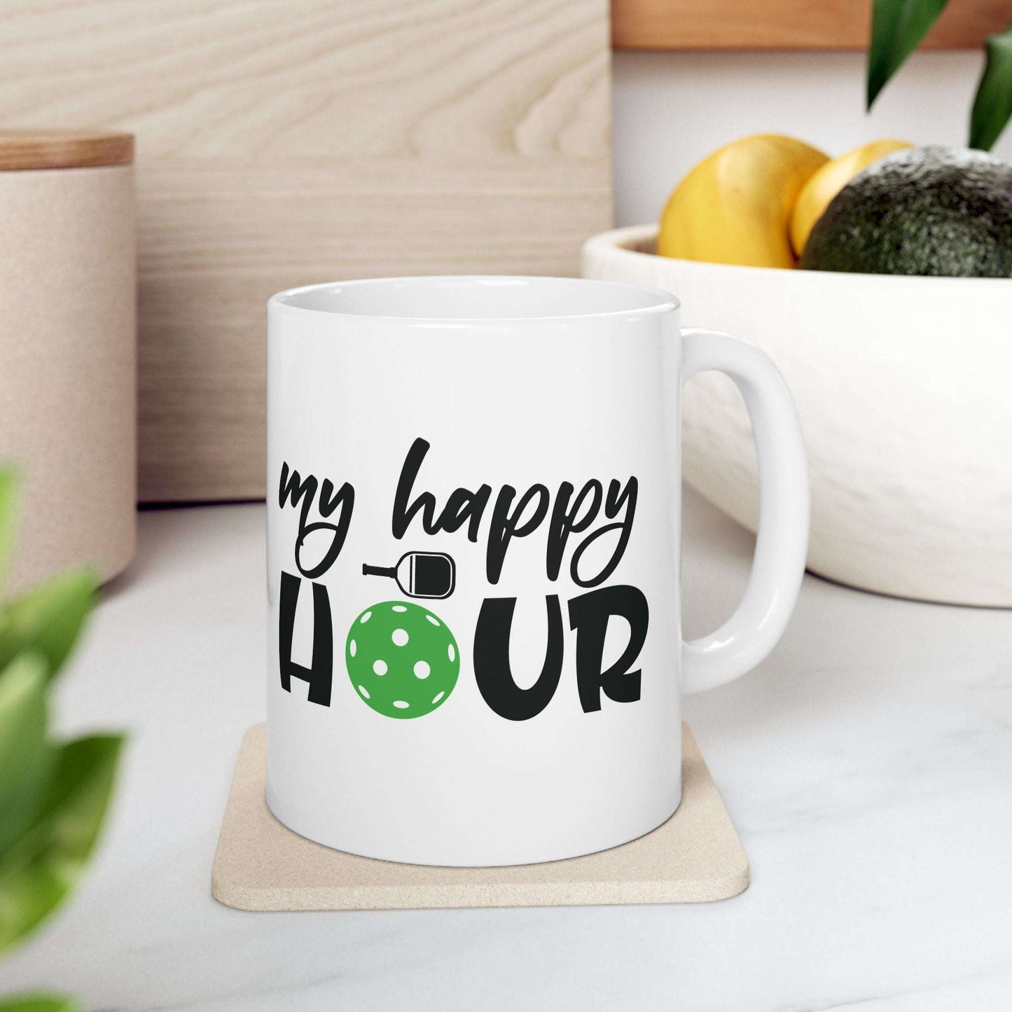 Pickleball Cheerful Mug - My Happy Hour