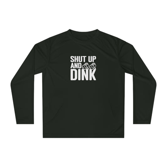 Men's Unique Pickleball Long Sleeves top - Shut Up and Dink Black