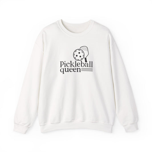 Women's Stylish Pickleball Sweatshirt - Pickleball Queen White