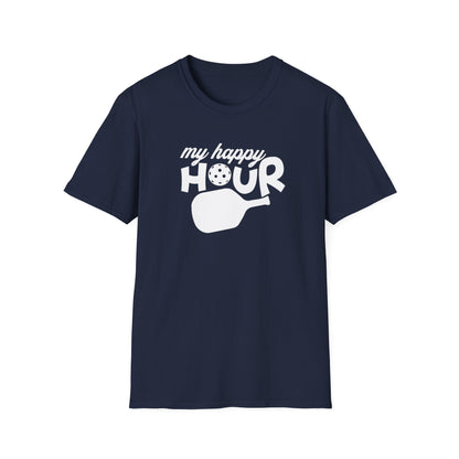 Men's Soft Pickleball T-shirt - My Happy Hour Navy