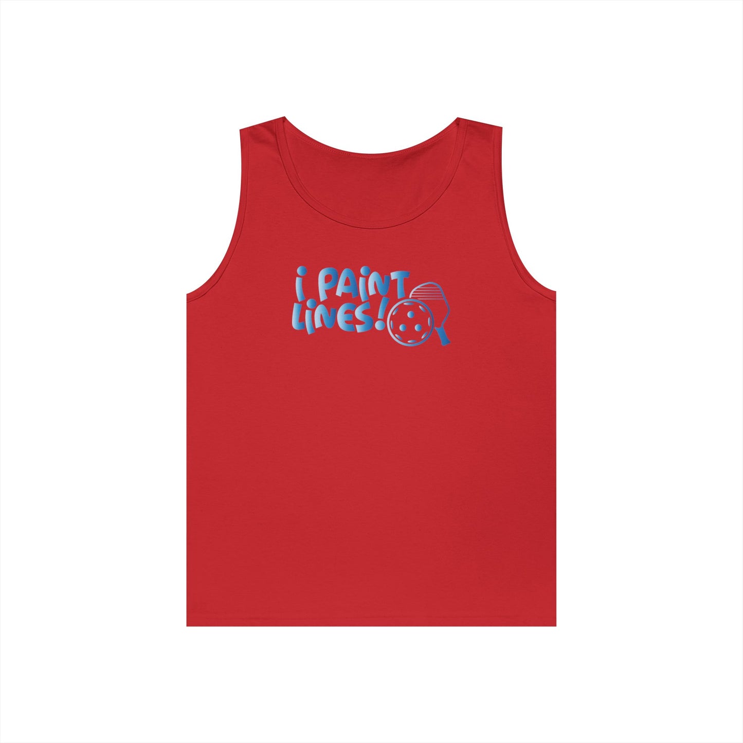 Women's Comfy Pickleball Tank Top - I Paint Lines Red
