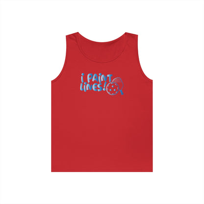 Women's Comfy Pickleball Tank Top - I Paint Lines Red