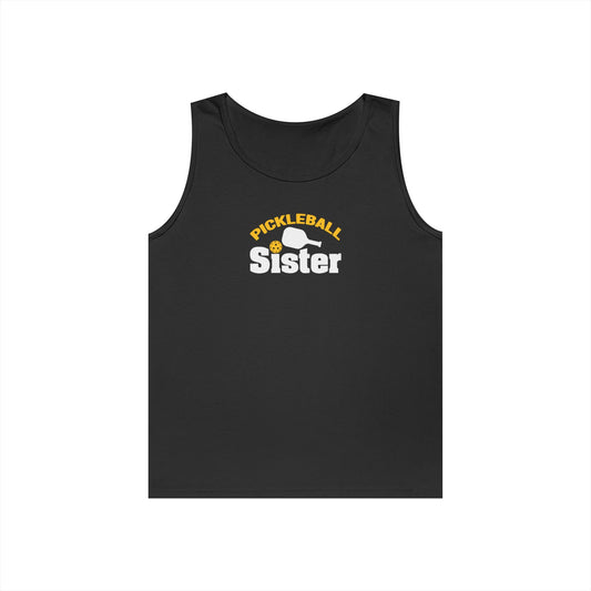 Women's Unique Pickleball Tank Top - Pickleball Sister Black