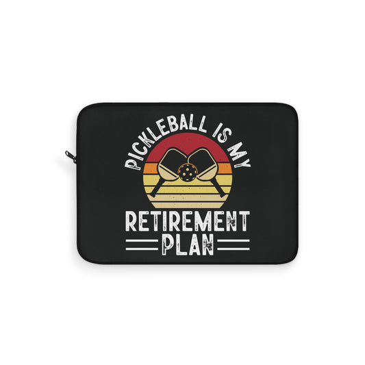 Pickleball Cool Laptop Sleeve - Pickleball Is My Retirement Plan Black
