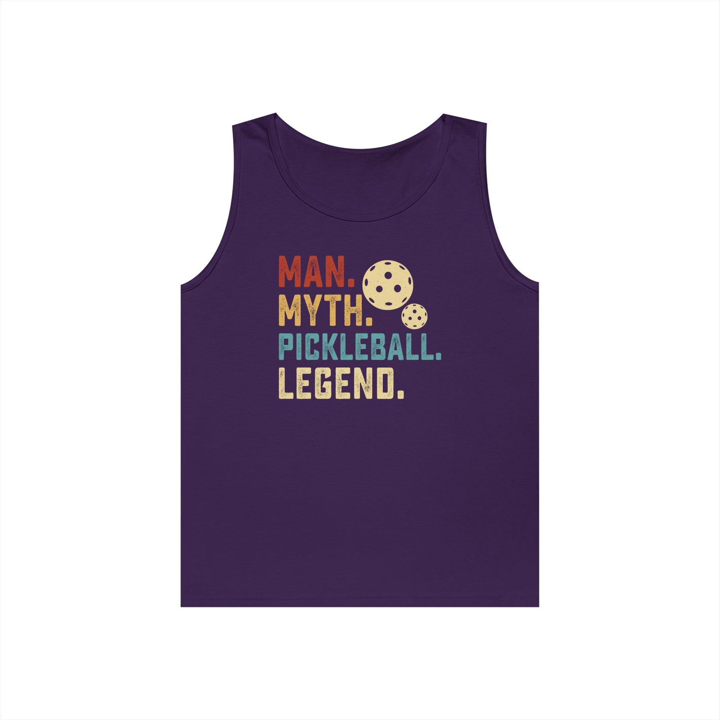 Men's Cool Pickleball Tank Top - Man Myth Pickleball Legend Purple