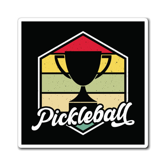 Pickleball Durable Magnet - Pickleball Retro Black