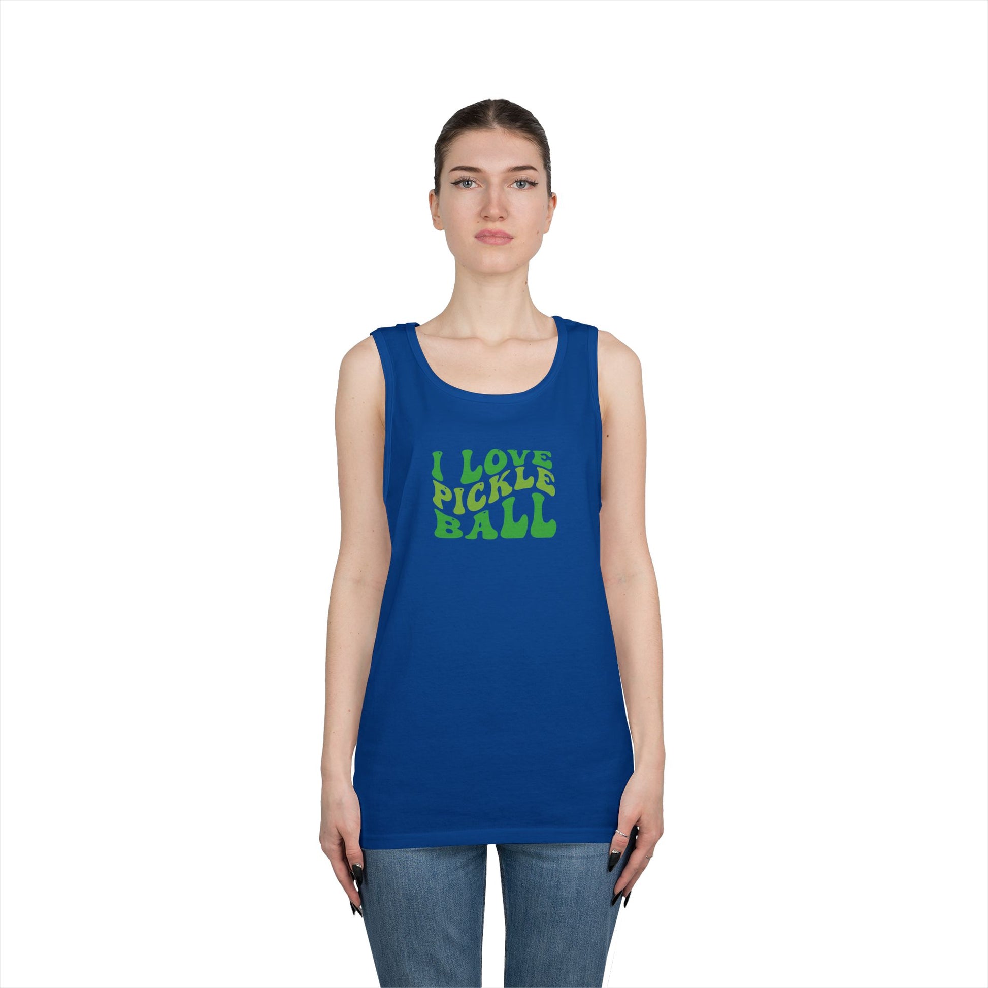 Women's Energetic Pickleball Tank Top - I Love Pickleball