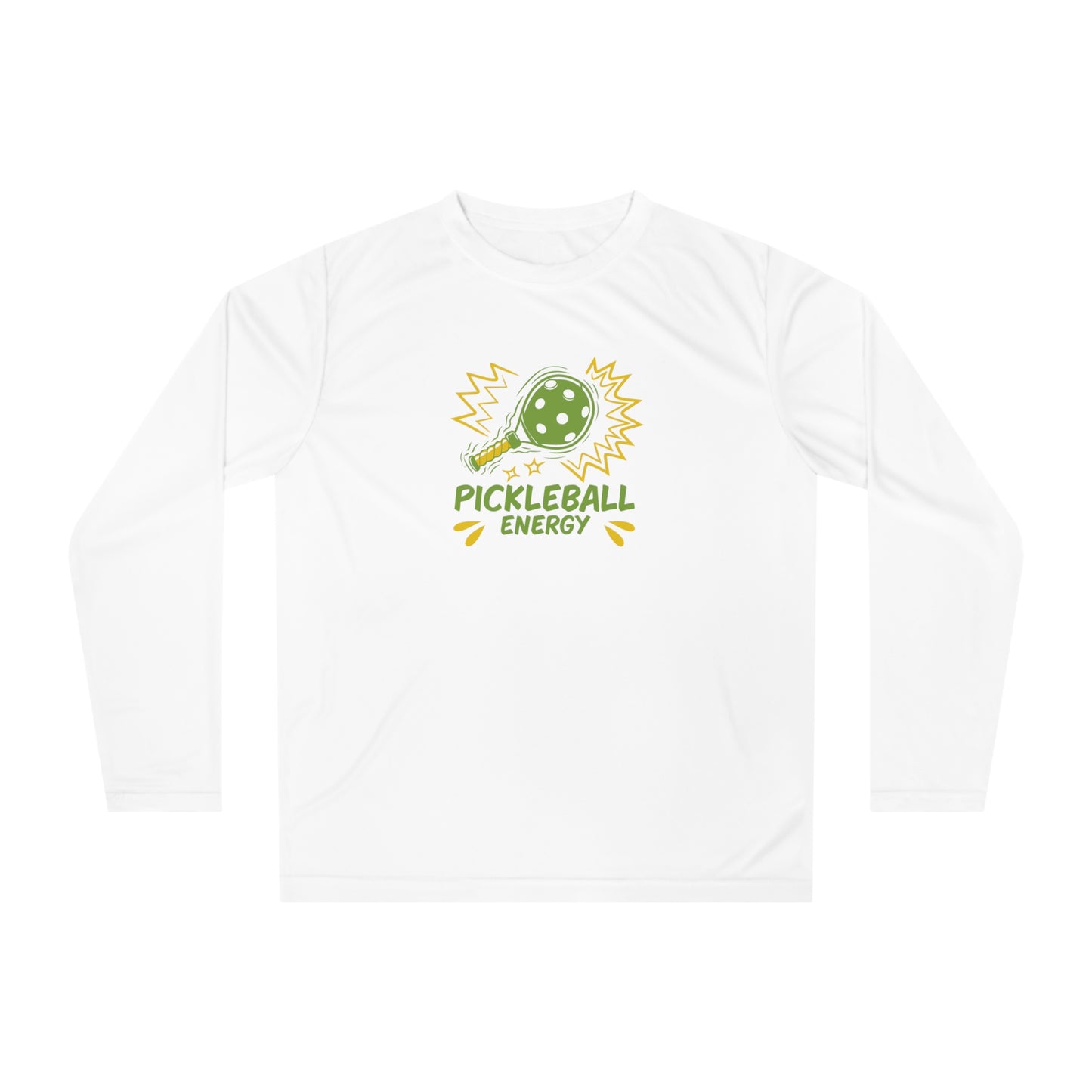 Women's Playful Pickleball Long Sleeves top - Pickleball Energy White