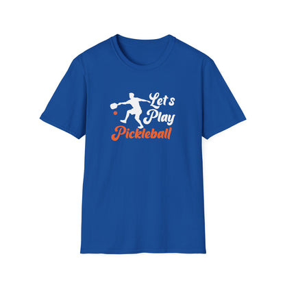 Women's Durable Pickleball T-shirt - Let's Play Pickleball Royal
