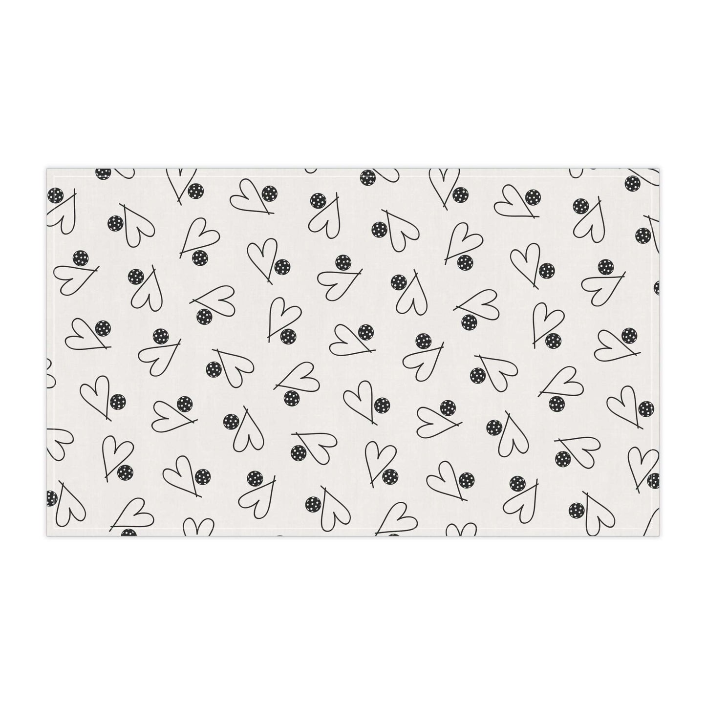 Pickleball Fun Tea Towel - Heart and Ball
