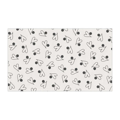 Pickleball Fun Tea Towel - Heart and Ball