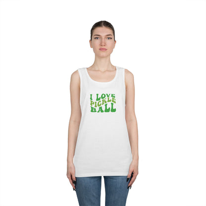 Women's Energetic Pickleball Tank Top - I Love Pickleball