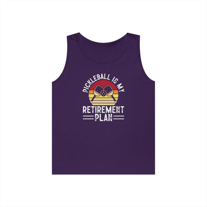 Women's Unique Pickleball Tank Top - Pickleball Is My Retirement Plan Purple