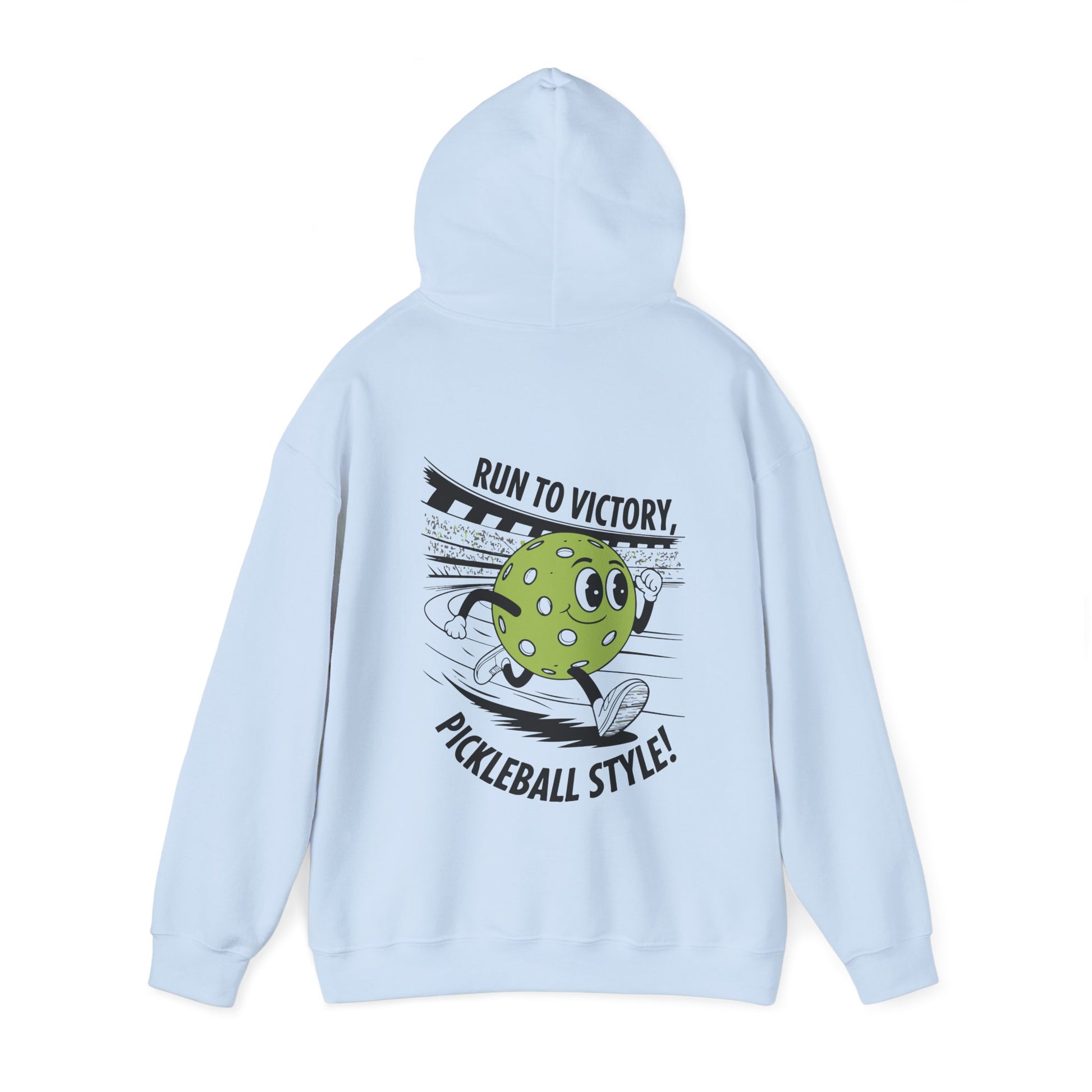Men's Funny Pickleball Hoodie - Run To Victory, Pickleball Style