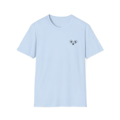 Women's Eye-Catching Pickleball T-shirt - Was That Out Are You Sure? Blue