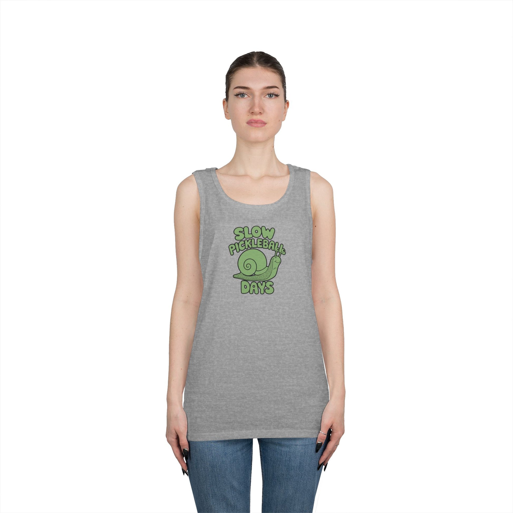 Women's Cute Pickleball Tank Top - Slow Pickleball Days