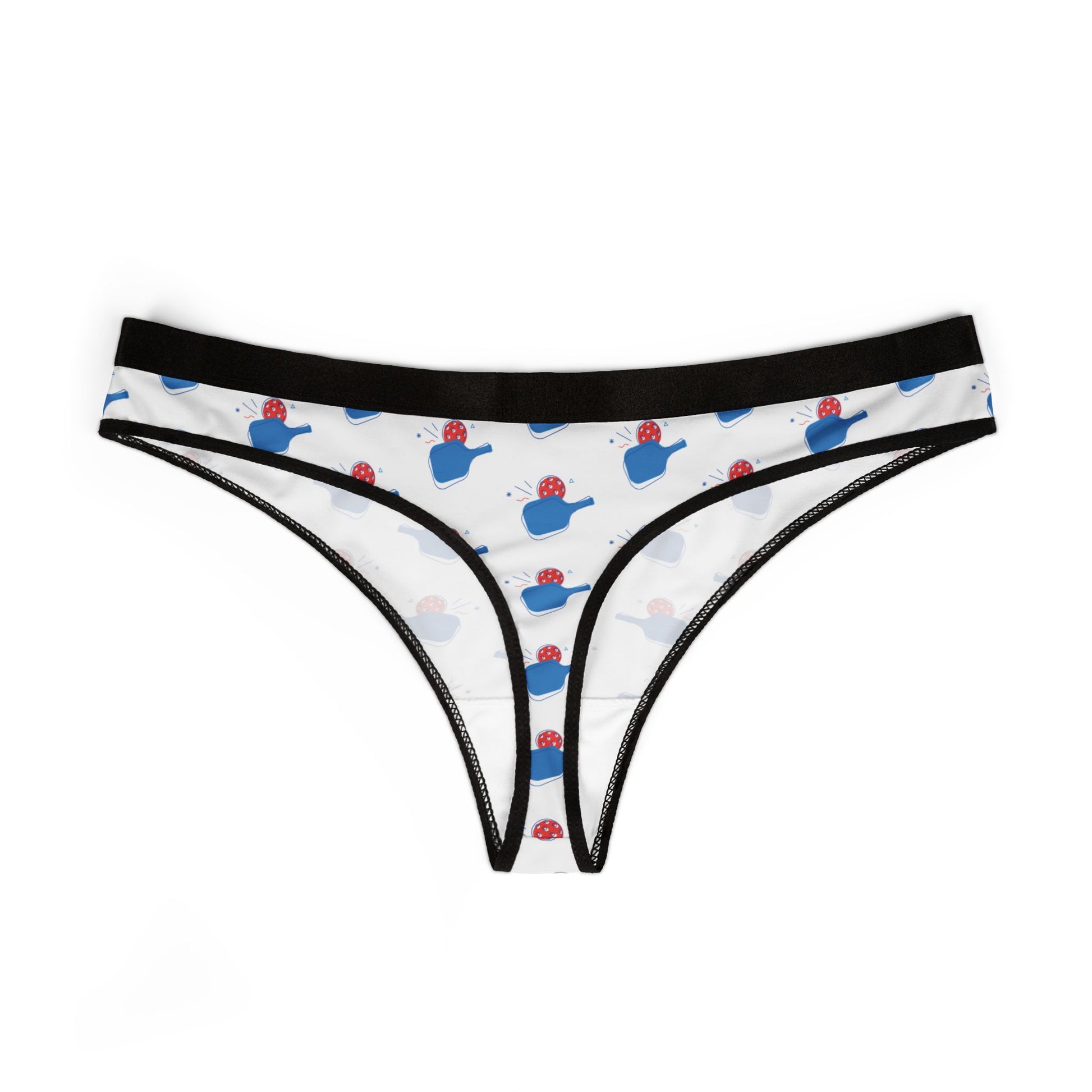 Women's Durable Pickleball Thong - Paddle and Ball