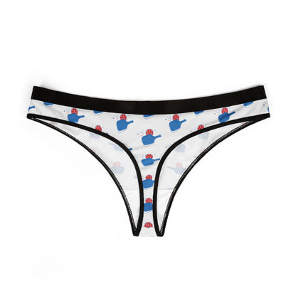 Women's Durable Pickleball Thong - Paddle and Ball
