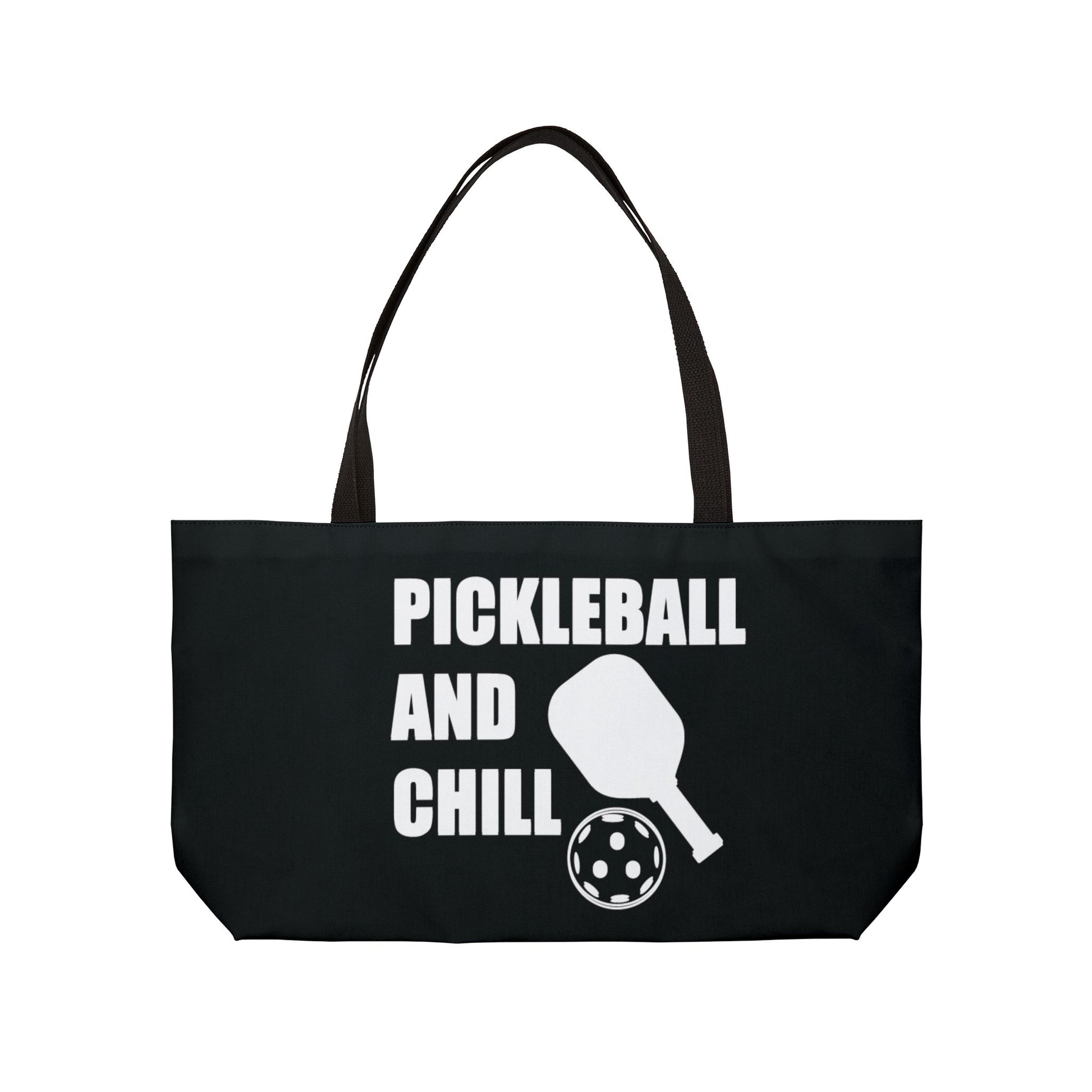 Pickleball Bold Weekender bag - Pickleball and Chill Black