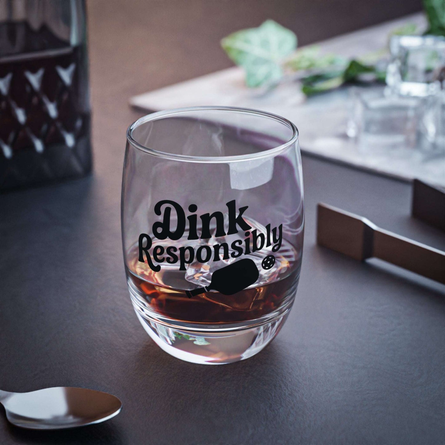Pickleball Cool Whiskey Glass - Dink Responsibly