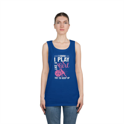 Women's Pickleball Tank Top - I Play Like a Girl Try to Keep Up