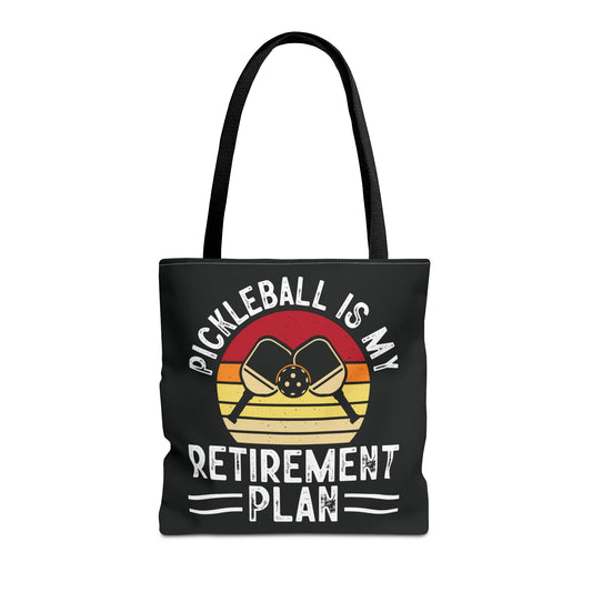 Pickleball Cool Tote Bag - Pickleball Is My Retirement Plan Black