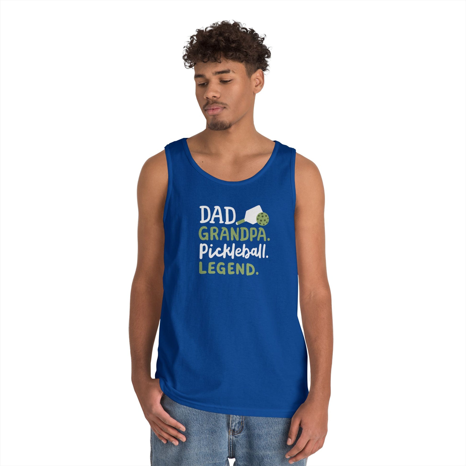 Men's Cool Pickleball Tank Top - Dad Grandpa Pickleball Legend