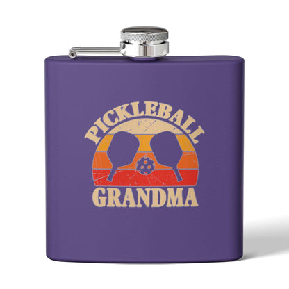 Pickleball Durable Flask - Pickleball Grandma Purple