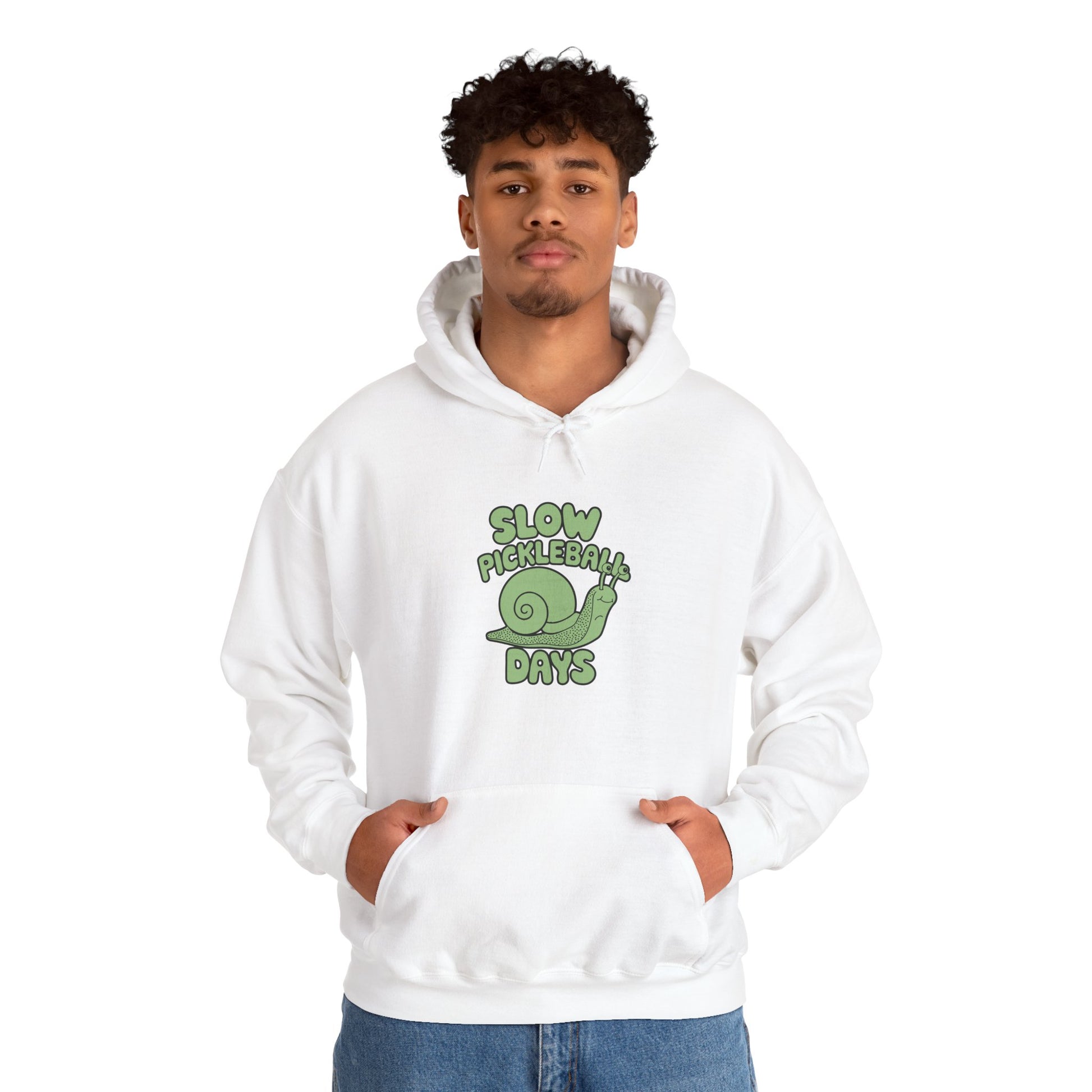Men's Comfy Pickleball Hoodie - Slow Pickleball Days