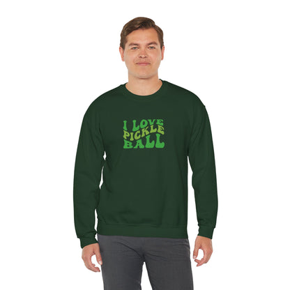 Men's Comfy Pickleball Sweatshirt - I Love Pickleball