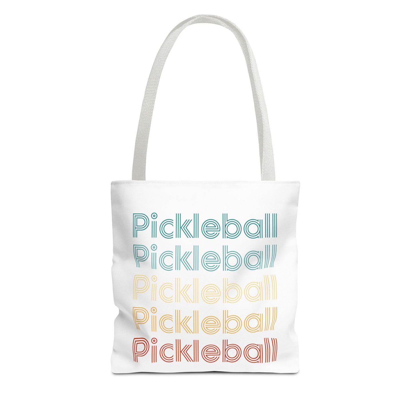 Pickleball Playful Tote Bag - Pickleball Repeat White
