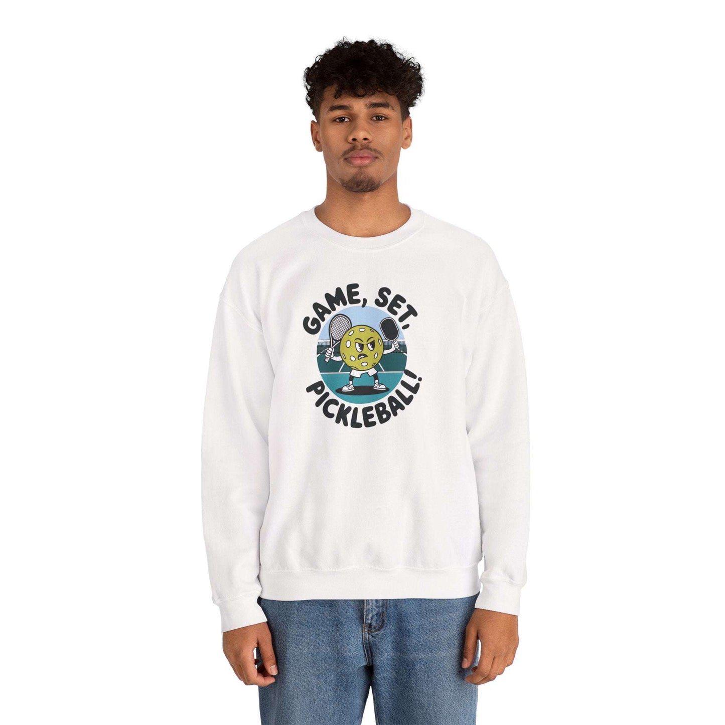 Men's Durable Pickleball Sweatshirt - Game, Set, Pickleball