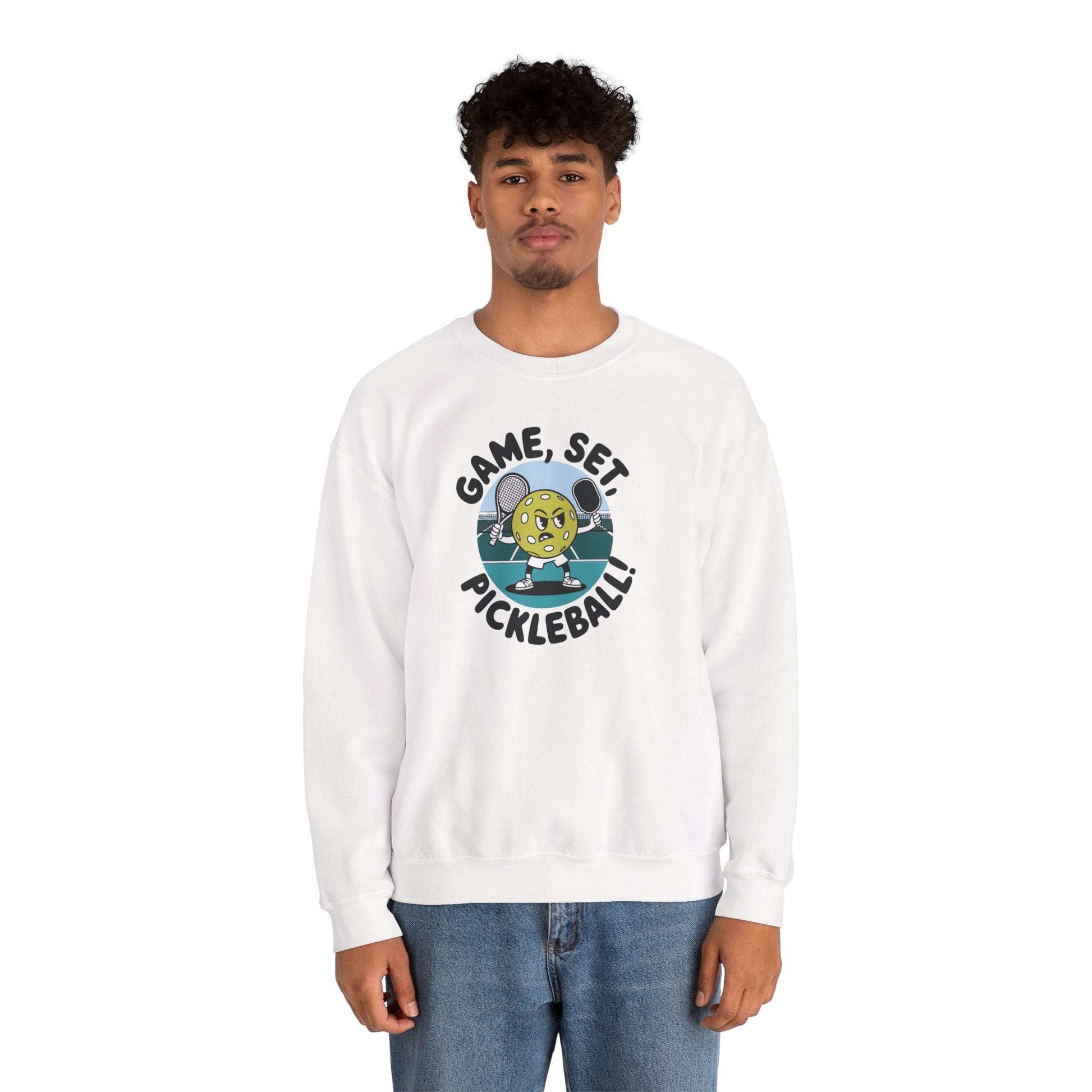 Men's Durable Pickleball Sweatshirt - Game, Set, Pickleball