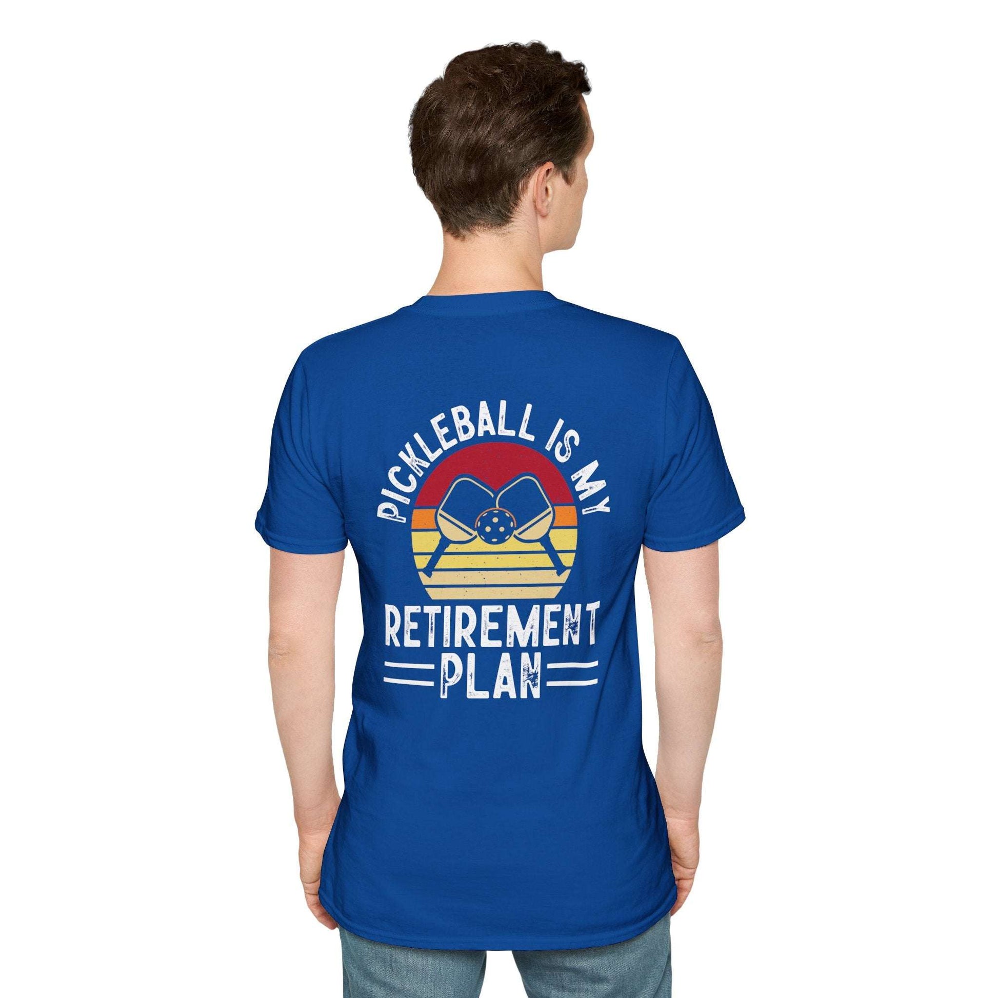 Men's Durable Pickleball T-shirt - Pickleball Is My Retirement Plan