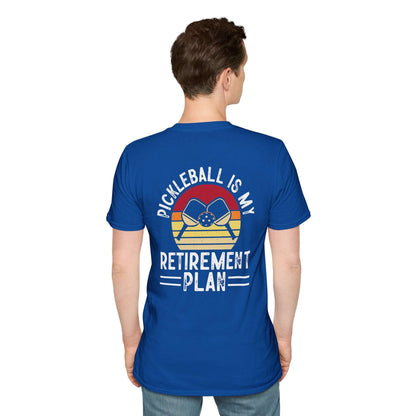 Men's Durable Pickleball T-shirt - Pickleball Is My Retirement Plan
