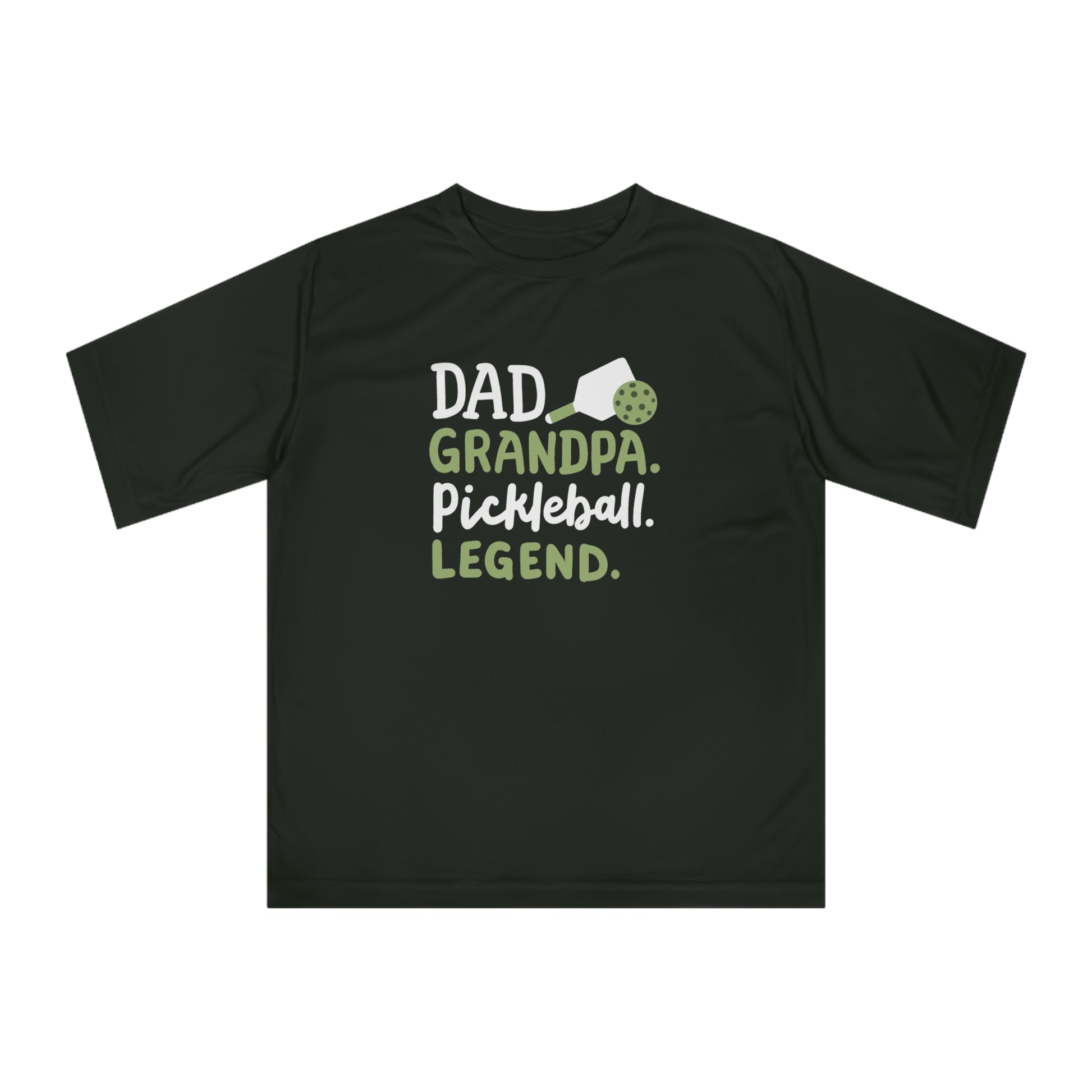 Men's Lightweight Pickleball T-shirt - Dad Grandpa Pickleball Legend Black