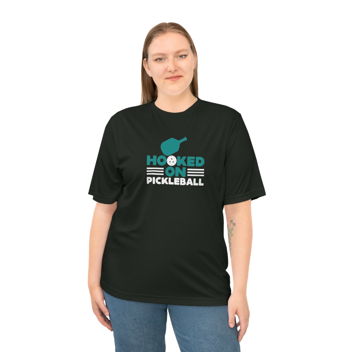 Women's Sporty Pickleball T-shirt - Hooked on Pickleball