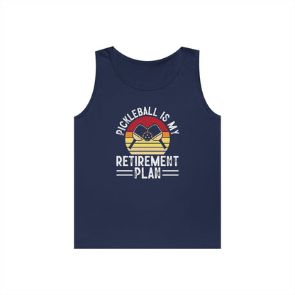 Men's Comfy Pickleball Tank Top - Pickleball Is My Retirement Plan Navy