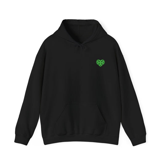 Women's Eye-Catching Pickleball Hoodie - Crazy Pickleball Lady Black