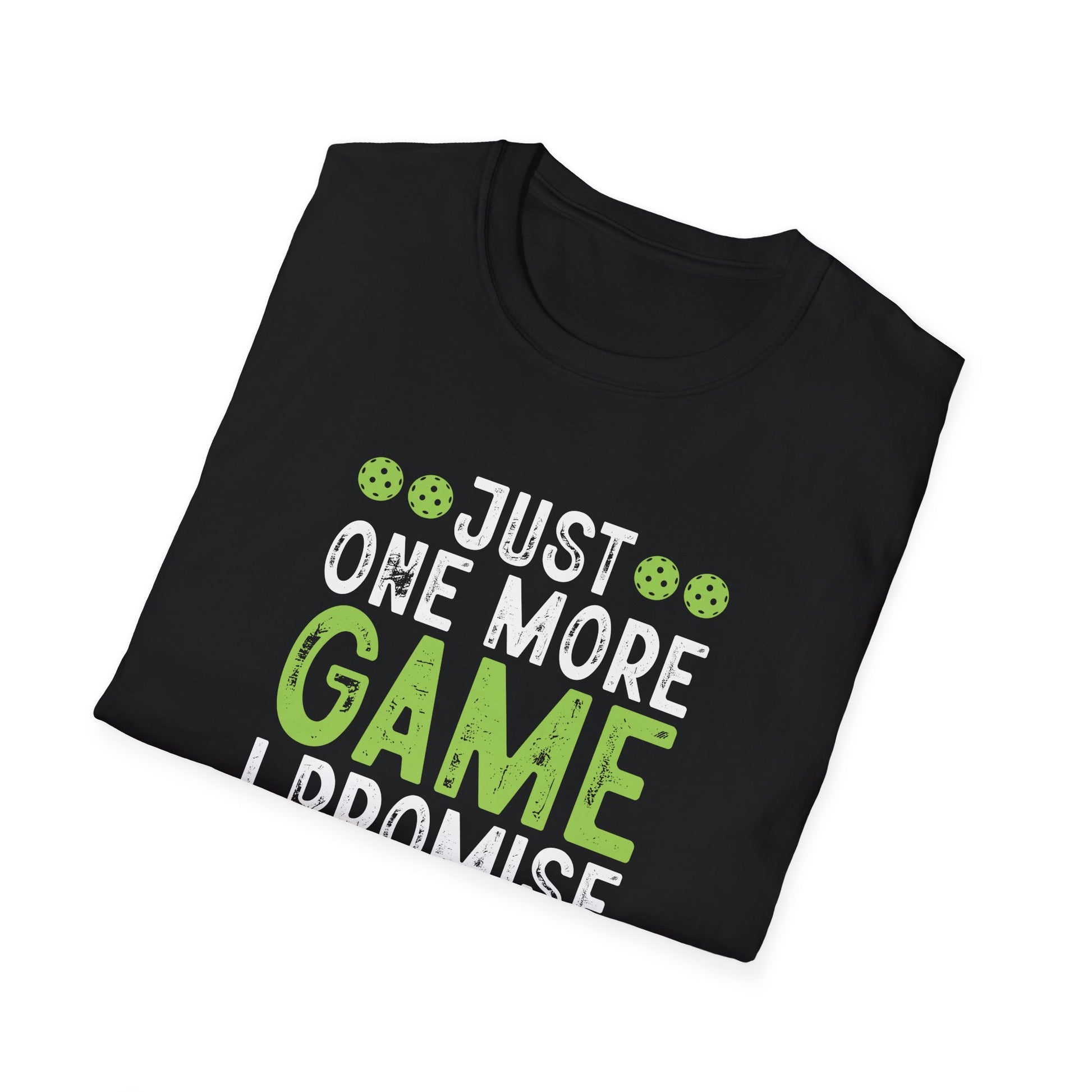 Men's Comfy Pickleball T-shirt - Just One More Game I Promise