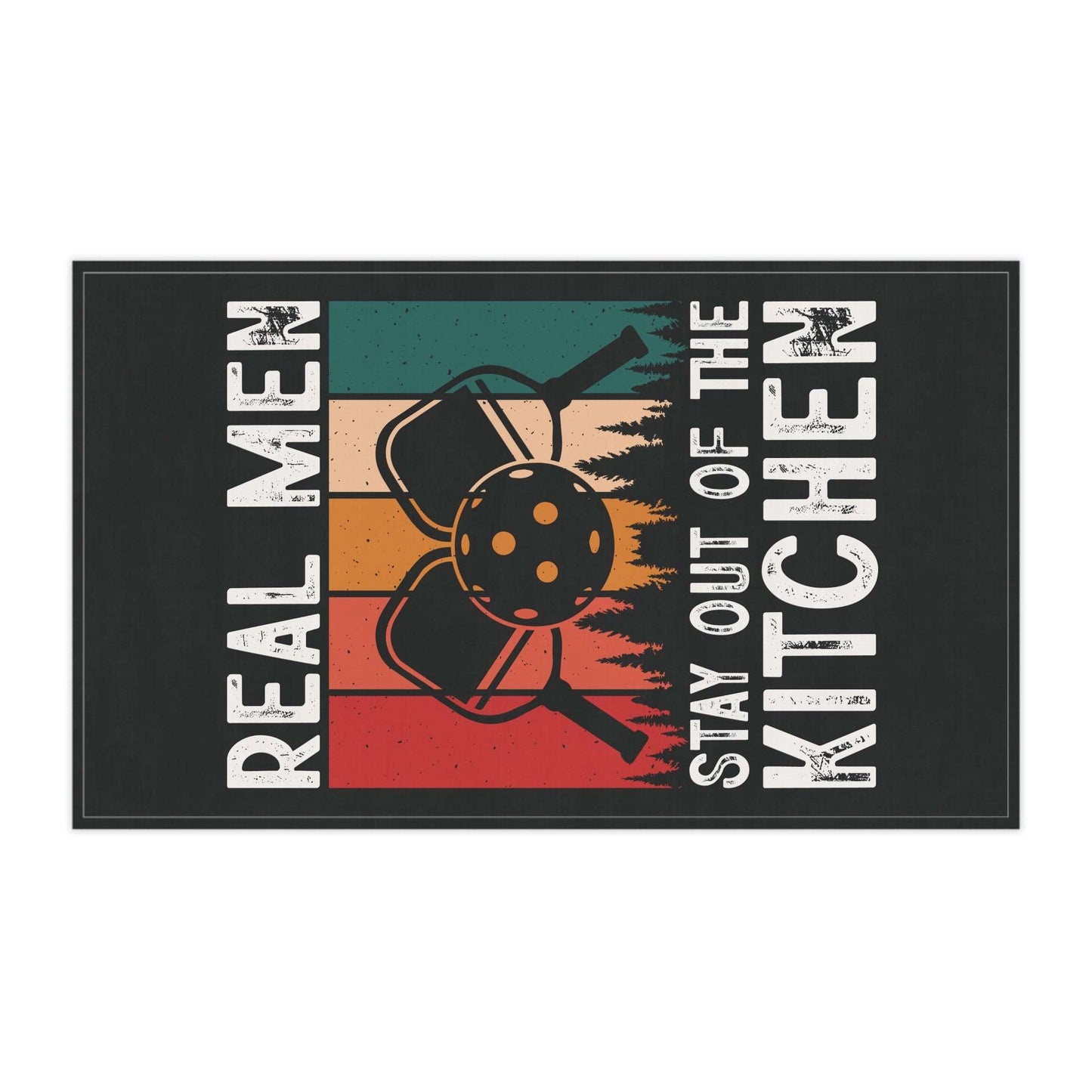 Pickleball Cool Tea Towel - Real Men Stay Out of the Kitchen