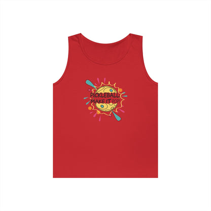 Women's Stylish Pickleball Tank Top - Pickleball Make It Pop Red