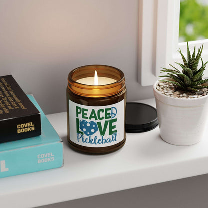 Pickleball Cheerful Candle - Peace, love, pickleball