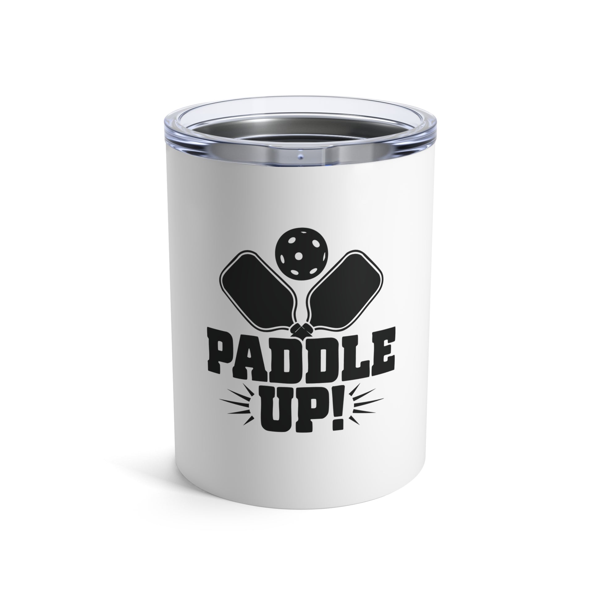 Pickleball Unique Tumbler - Paddle Up White
