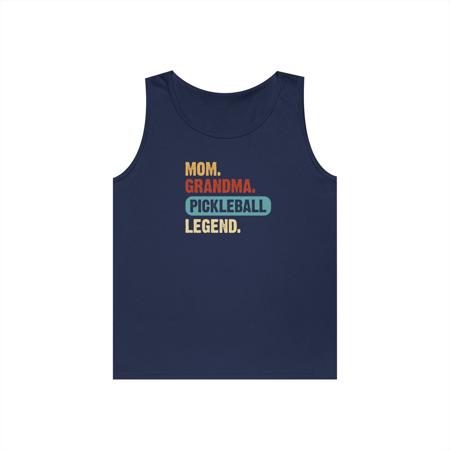 Women's Durable Pickleball Tank Top - Mom Grandma Pickleball Legend Navy