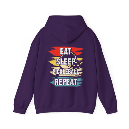 Men's Pickleball Hoodie - Eat Sleep Pickleball Repeat Retro