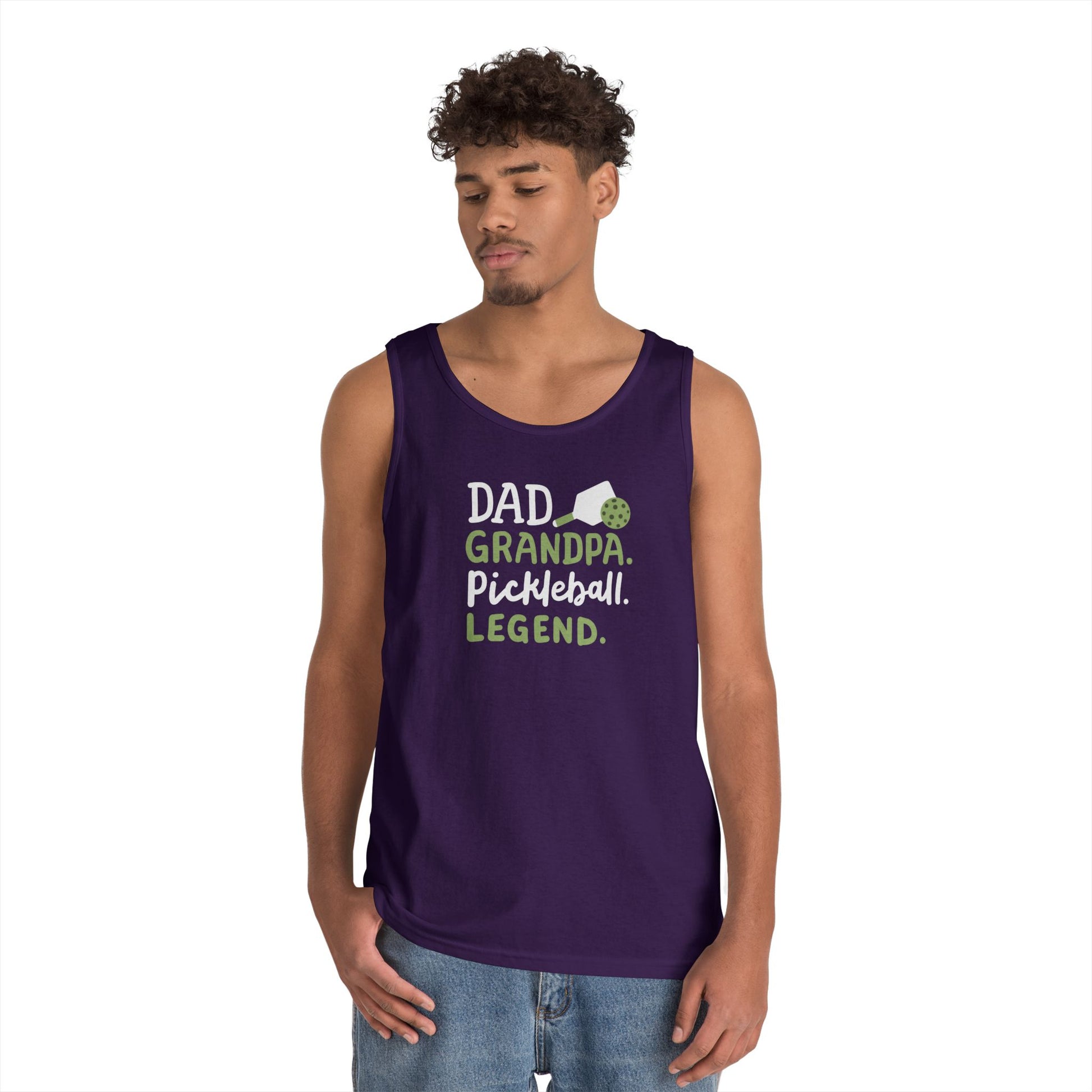 Men's Cool Pickleball Tank Top - Dad Grandpa Pickleball Legend