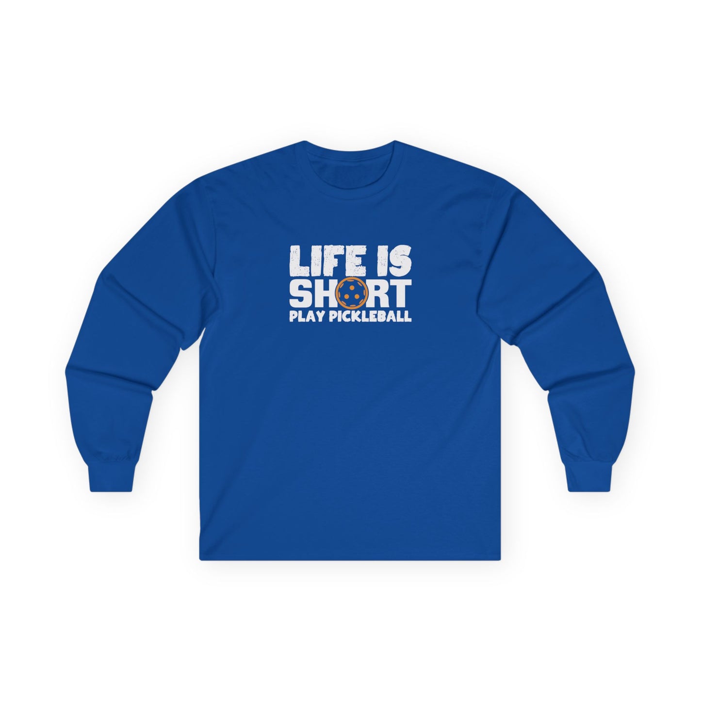 Women's Pickleball Long Sleeves top - Life Is Short Play Pickleball Royal