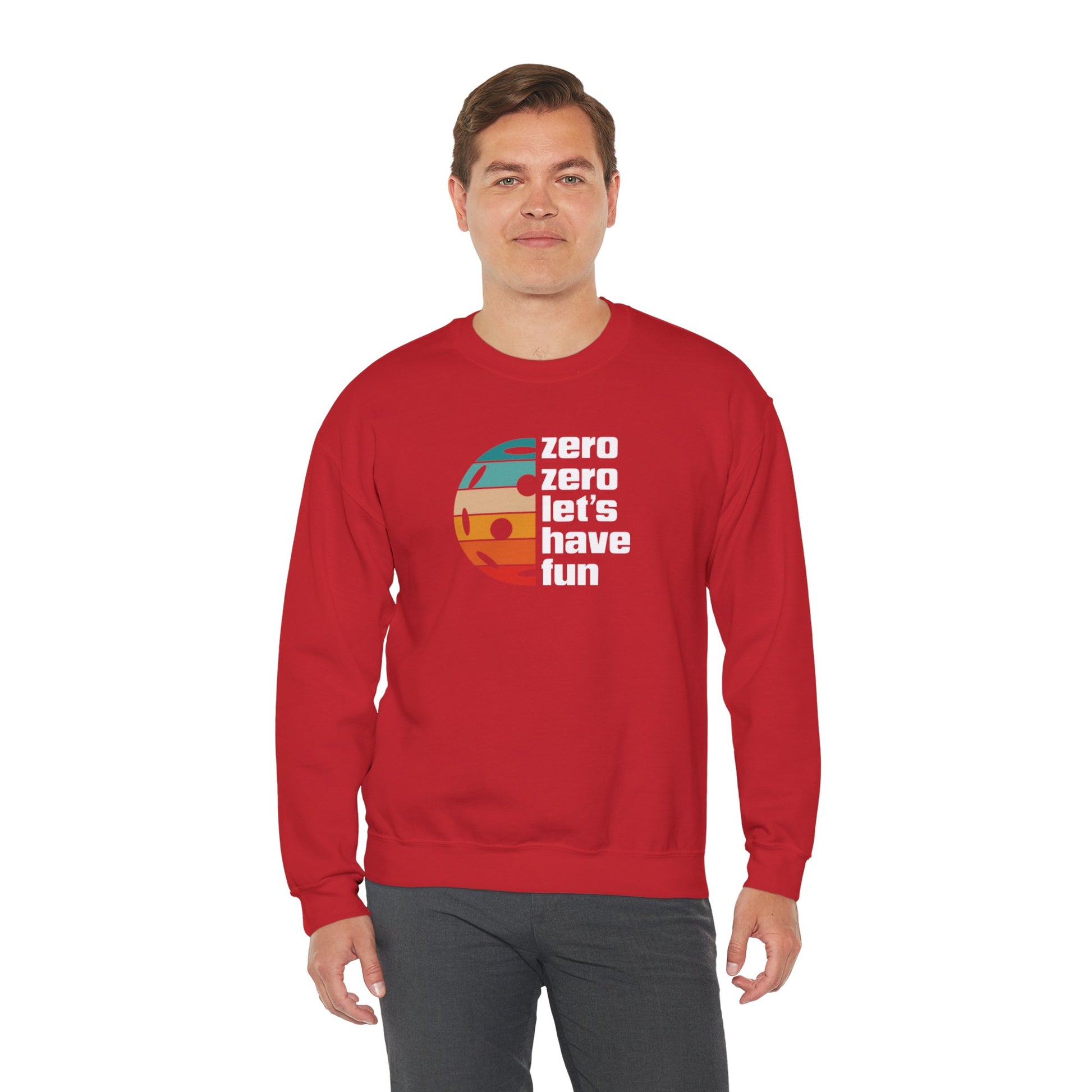 Men's Durable Pickleball Sweatshirt - Zero Zero Let's Have Fun